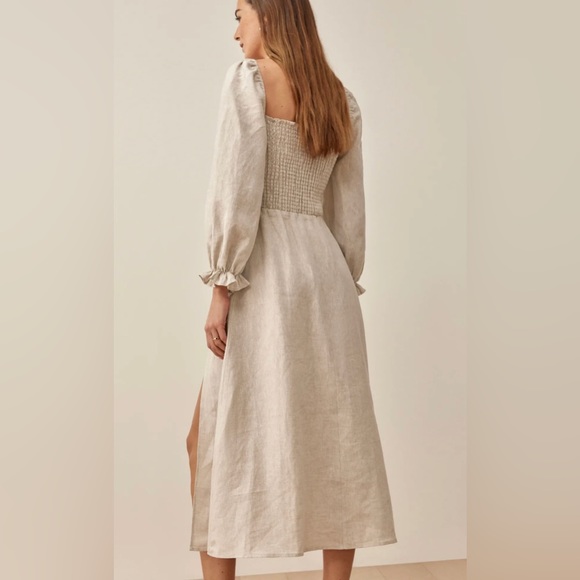 NWOT Reformation Gitane Dress in Oatmeal - size M - Picture 3 of 10